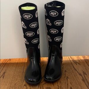 NFL Jets Black Rain Boots